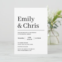 Moderne Typografie Eenvoudig minimalistisch huweli