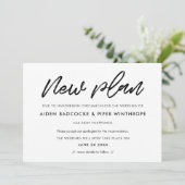 Moderne typografie eenvoudig Nieuw huwelijksplan u Kaart (Staand voorkant)