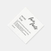 Moderne typografie Eenvoudig vuurtje Servet (Hoek)