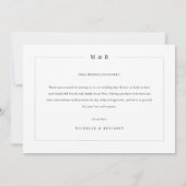 Moderne Typografie Eenvoudige Elegante Trouwfoto Bedankkaart (Achterkant)