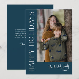 Moderne typografie Eenvoudige foto gelukkig Feestdagenkaart