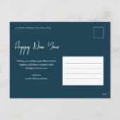 Moderne typografie Eenvoudige foto nieuwjaar Feestdagenkaart (Achterkant)