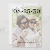 Moderne typografie eenvoudige fotobekleding bruilo save the date (Voorkant)