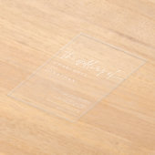 Moderne Typografie Eenvoudige Trendy bruiloft Acryl Uitnodigingen (Laagn)