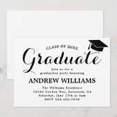 Moderne typografie einindfeest kaart (Voorkant / Achterkant)