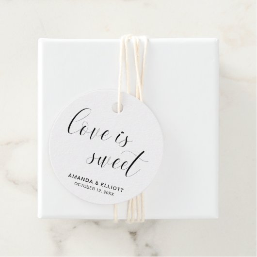 Moderne typografie Elegant Huwelijk Bedankjes Labels (In situ)