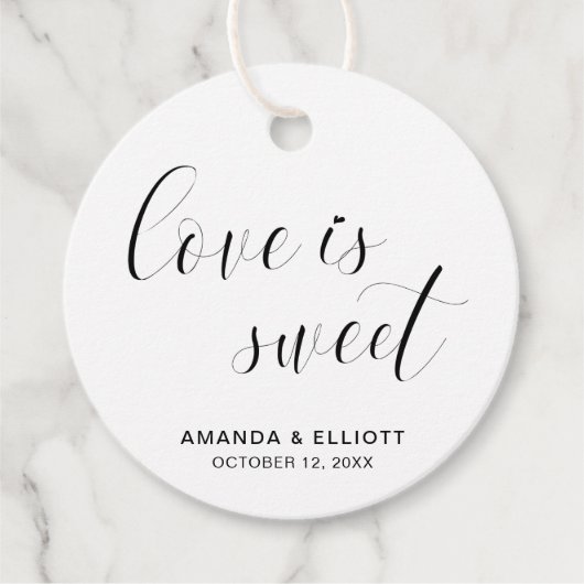 Moderne typografie Elegant Huwelijk Bedankjes Labels (Voorkant)