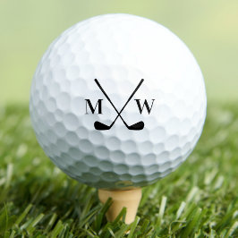 Moderne typografie Elegant Initiaal Monogram Golfballen