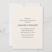 Moderne typografie Elegant ivoor QR Code Weddensch Kaart (Voorkant)