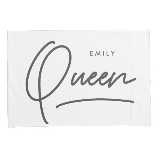 Moderne typografie elegant koningenkoningkussen ho kussensloop (Voorkant-Rechts)