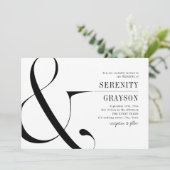 Moderne typografie elegant minimalistisch huwelijk kaart (Staand voorkant)