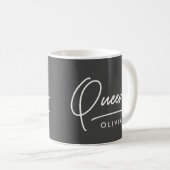 Moderne typografie elegant Queen op maat Koffiemok (Voorkant rechts)