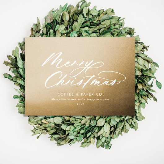 Moderne typografie elegant script bedrijfsgoud folie kaarten