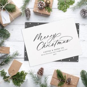 Moderne typografie elegant script corporate feestdagenkaart