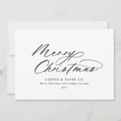 Moderne typografie elegant script corporate feestdagenkaart (Voorkant)