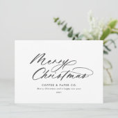 Moderne typografie elegant script corporate feestdagenkaart (Staand voorkant)