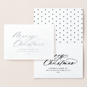 Moderne typografie elegant script corporate folie kaarten
