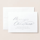 Moderne typografie elegant script corporate folie kaarten (Voorkant met envelop)