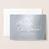 Moderne typografie elegant script corporate folie kaarten (Voorkant met envelop)
