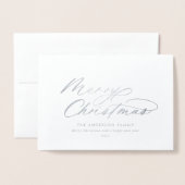 Moderne typografie elegant script Folie Ca Folie Kaarten (Voorkant met envelop)