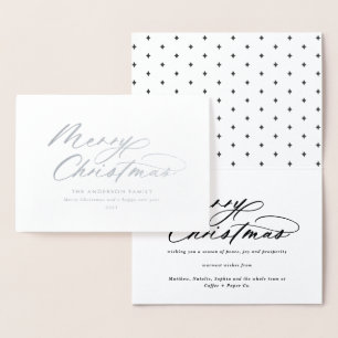 Moderne typografie elegant script Folie Ca Kaarten