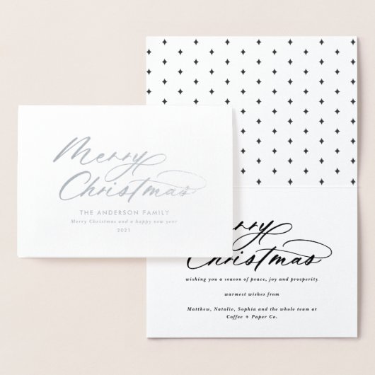Moderne typografie elegant script Folie Ca Kaarten (Display)