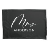 Moderne typografie elegant script mrs gift kussensloop (Voorkant)