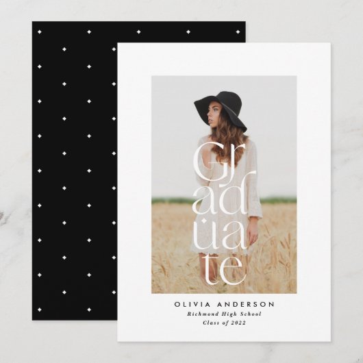 Moderne typografie elegant, stijlvol, gedurfde fot aankondiging (Voorkant / Achterkant)