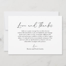 Moderne typografie Elegante trouwdag Bedankkaart