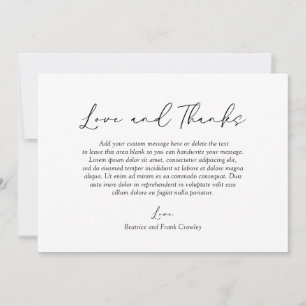 Moderne typografie Elegante trouwdag Bedankkaart