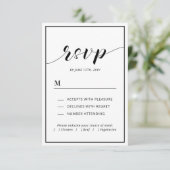 Moderne typografie en harthuwelijk RSVP-Kaart invo RSVP Kaartje (Staand voorkant)