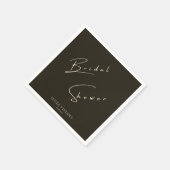 Moderne typografie en kalligrafie Bruidsdouche Servet (Hoek)