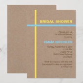 Moderne typografie en strepen rustiek vrijgezellen kaart (Voorkant / Achterkant)