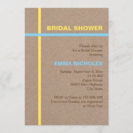 Moderne typografie en strepen rustiek vrijgezellen kaart