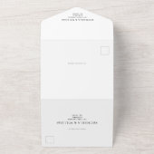 Moderne Typografie Enkele Foto & QR Code Huwelijk All In One Uitnodiging (Buitenkant)