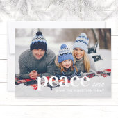 Moderne Typografie Familie Foto Kerstmis Kaart