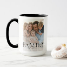 Moderne typografie familienaam aandenken foto cade