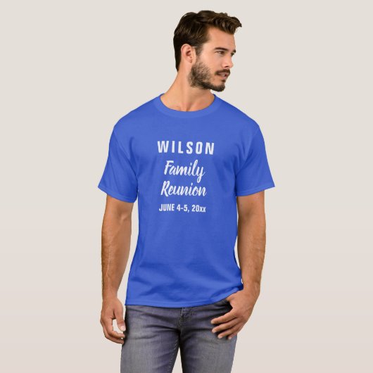 Moderne Typografie Family Reunion T-shirt (Voorkant volledig)