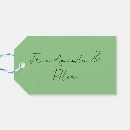 Moderne Typografie Fancy script Happy Birthday Cadeaulabel (Achterkant Horizontaal)