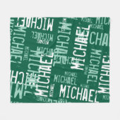 Moderne typografie fleece deken (Voorkant (Horizontaal))