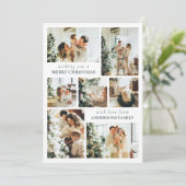 Moderne Typografie Forest Green Christmas Kaart (Staand voorkant)