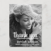 Moderne typografie foto 2025 afstudeer bedankje briefkaart (Voorkant)