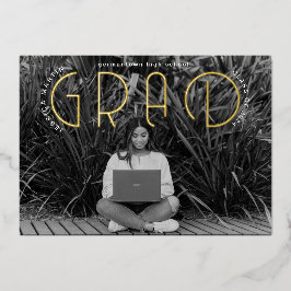 Moderne typografie foto afstudeer aankondiging 