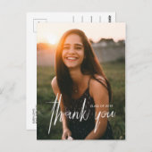 Moderne typografie foto afstudeerders bedankt briefkaart (Voorkant / Achterkant)