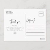 Moderne typografie foto afstudeerders bedankt briefkaart (Achterkant)