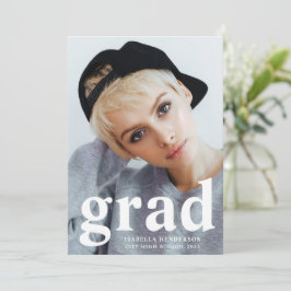 Moderne Typografie Foto Afstuderen Aankondiging