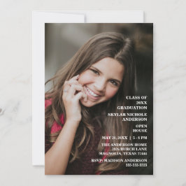 Moderne typografie foto afstuderen kaart