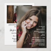 Moderne typografie foto afstuderen kaart (Voorkant / Achterkant)
