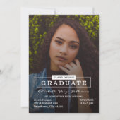 Moderne Typografie Foto Afstuderen | wit Kaart (Voorkant)