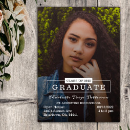 Moderne Typografie Foto Afstuderen | wit Kaart